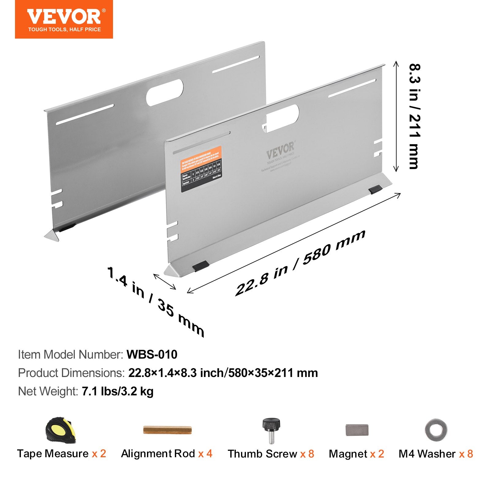Wheel Alignment Tool, 2-Pack Alignment Tool Toe Plates, Stainless Steel Toe Angle Measurement Tool Plate, 4 V952-CLDWJJBXG4BD6BCILV0