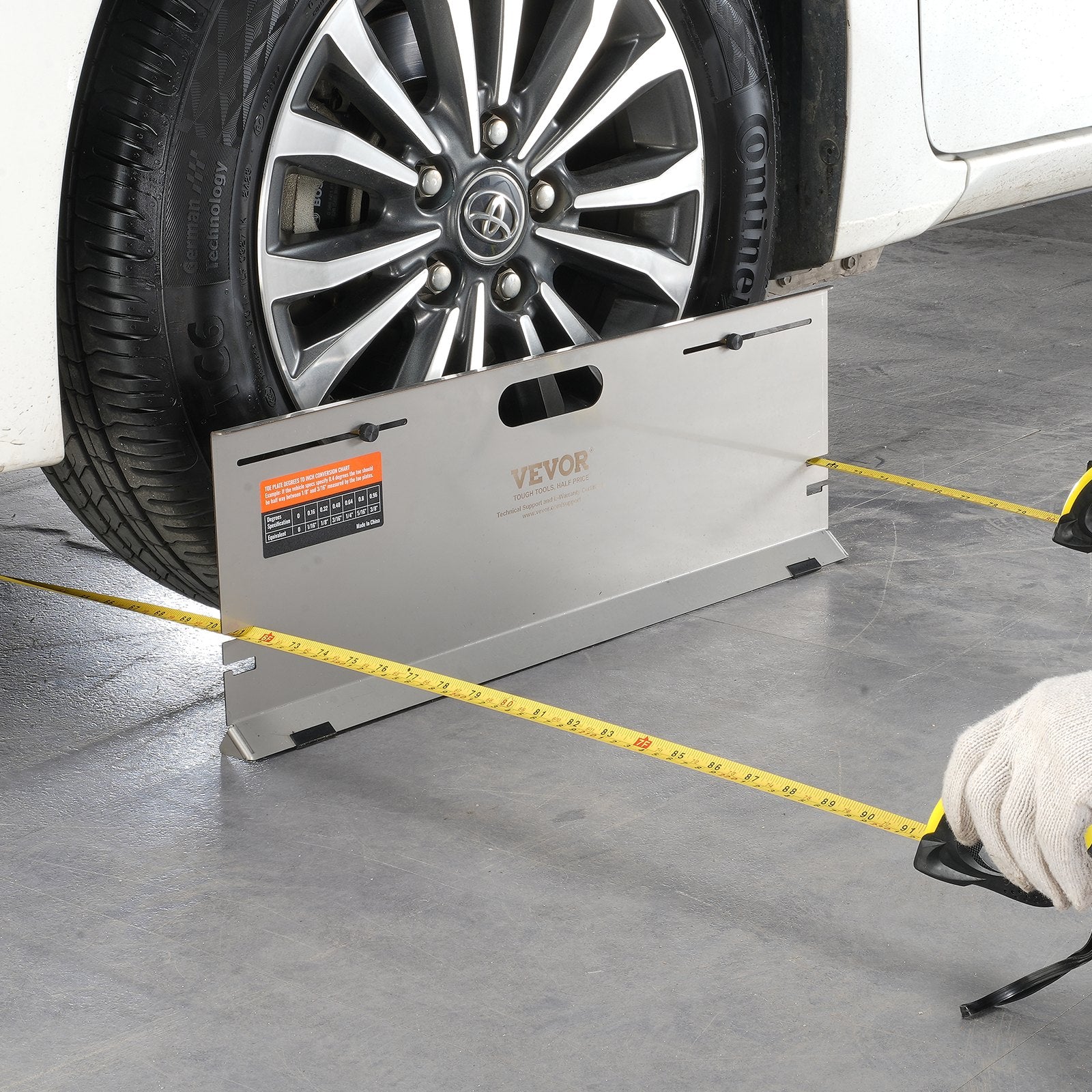 Wheel Alignment Tool, 2-Pack Alignment Tool Toe Plates, Stainless Steel Toe Angle Measurement Tool Plate, 4 V952-CLDWJJBXG4BD6BCILV0