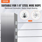 51Pack Cable Railing Kit 3.2mm Wheel Protector Sleeves, Bundle with Black Invisible 3.2mm Swage Tensioner and V952-CLHT51JYS000TOHGMV0