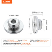 51Pack Cable Railing Kit 3.2mm Wheel Protector Sleeves, Bundle with Black Invisible 3.2mm Swage Tensioner and V952-CLHT51JYS000TOHGMV0
