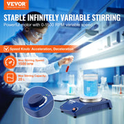 Magnetic Stirrer Stir Plate Kit 0-1500 RPM Adjustable Speed Max 22L V952-CLJBJ120LBJR0ICLWV3