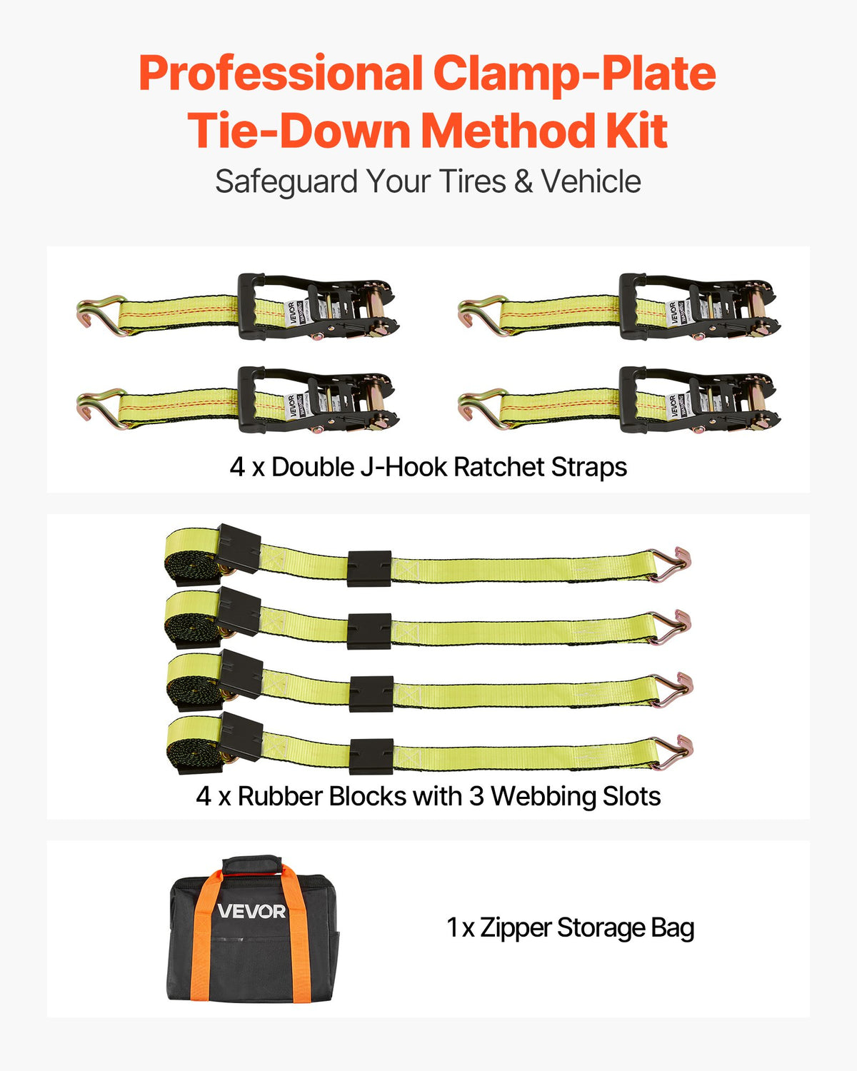 Wheel Chock Tie-Down Kit, Deck-Style Trailer Tie Down Strap, Car Tie Down Kit with J-Hook, Break Strength V952-CLJGTJ2JBXJX0SH2A001V0