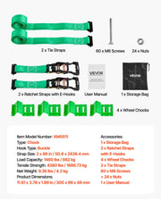 Wheel Chock Tie-Down Kit, Chock-Style Trailer Tie Down Strap, Car Tie Down Kit with Buckle, Break Strength V952-CLJGTJ2LDXKKG5GOH001V0