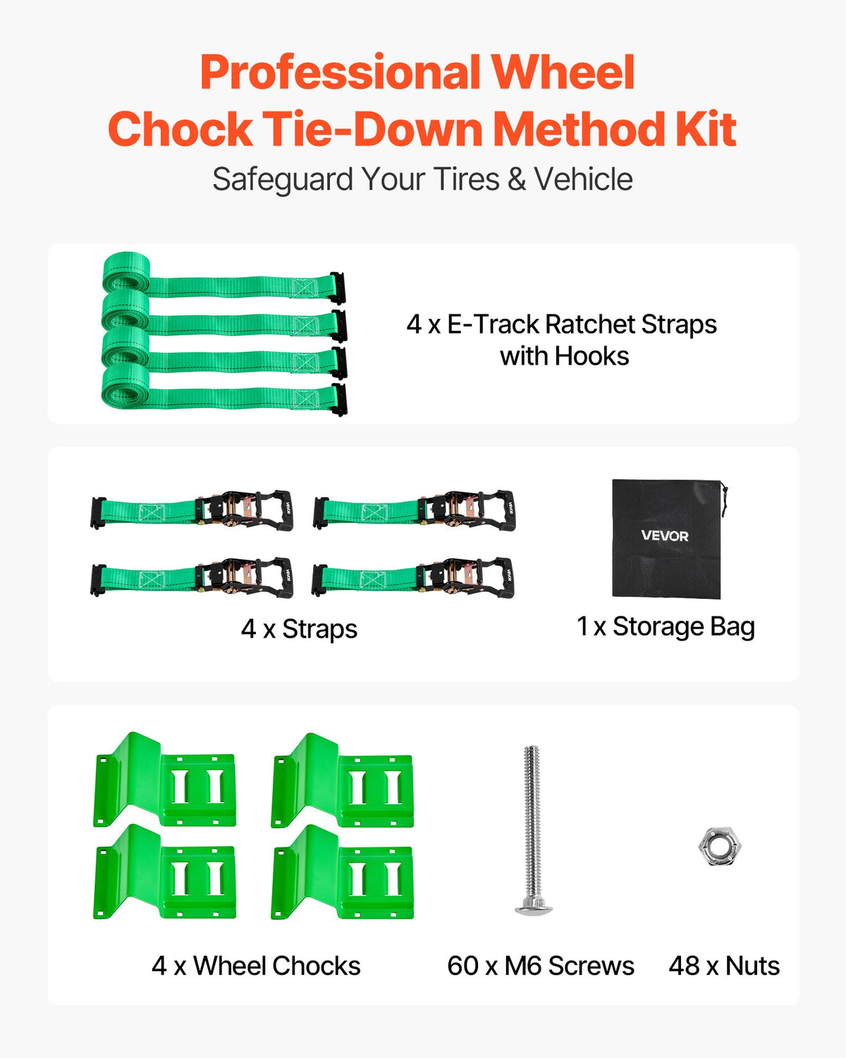 Wheel Chock Tie-Down Kit, Chock-Style Trailer Tie Down Strap, Car Tie Down Kit with Buckle, Break Strength V952-CLJGTJ2LDXKKJLXJW001V0