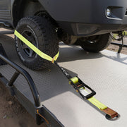 Wheel Chock Tie-Down Kit, Tire-Style Motorcycle Tie-Down System, Car Tie Down Kit with Flat Hook, Break V952-CLJGTJ2LTXBPN6TE9001V0