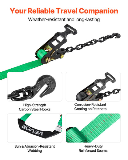 Wheel Chock Tie-Down Kit, Tire-Style Tow Dolly Strap, Car Tie Down Kit with Heavy-Duty Hook, Break Strength V952-CLJGTJ2LTXZX66N3Q001V0