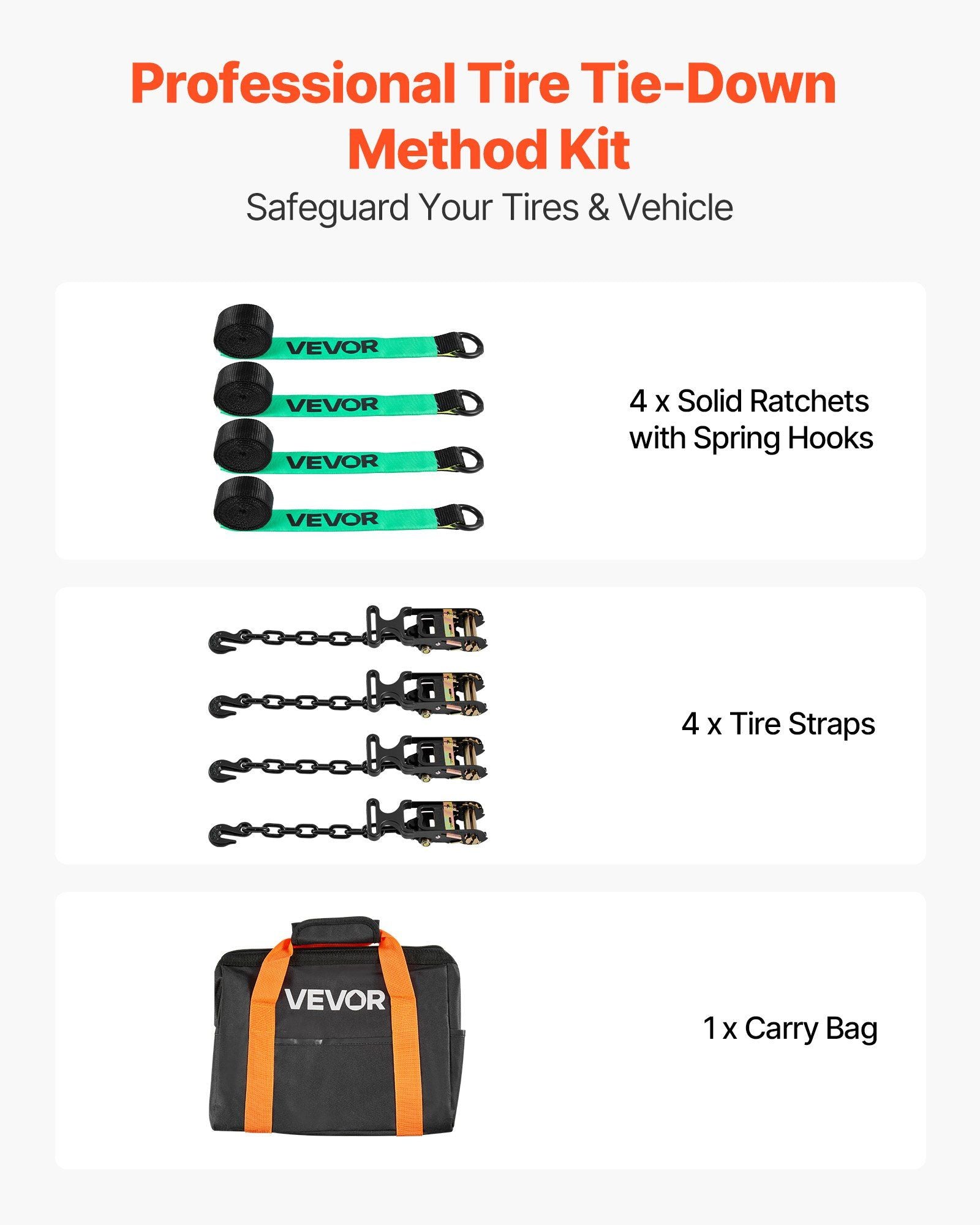 Wheel Chock Tie-Down Kit, Tire-Style Tow Dolly Strap, Car Tie Down Kit with Heavy-Duty Hook, Break Strength V952-CLJGTJ2LTXZXMFDY9001V0
