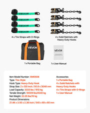 Wheel Chock Tie-Down Kit, Tire-Style Tow Dolly Strap, Car Tie Down Kit with Heavy-Duty Hook, Break Strength V952-CLJGTJ2LTXZXMFDY9001V0