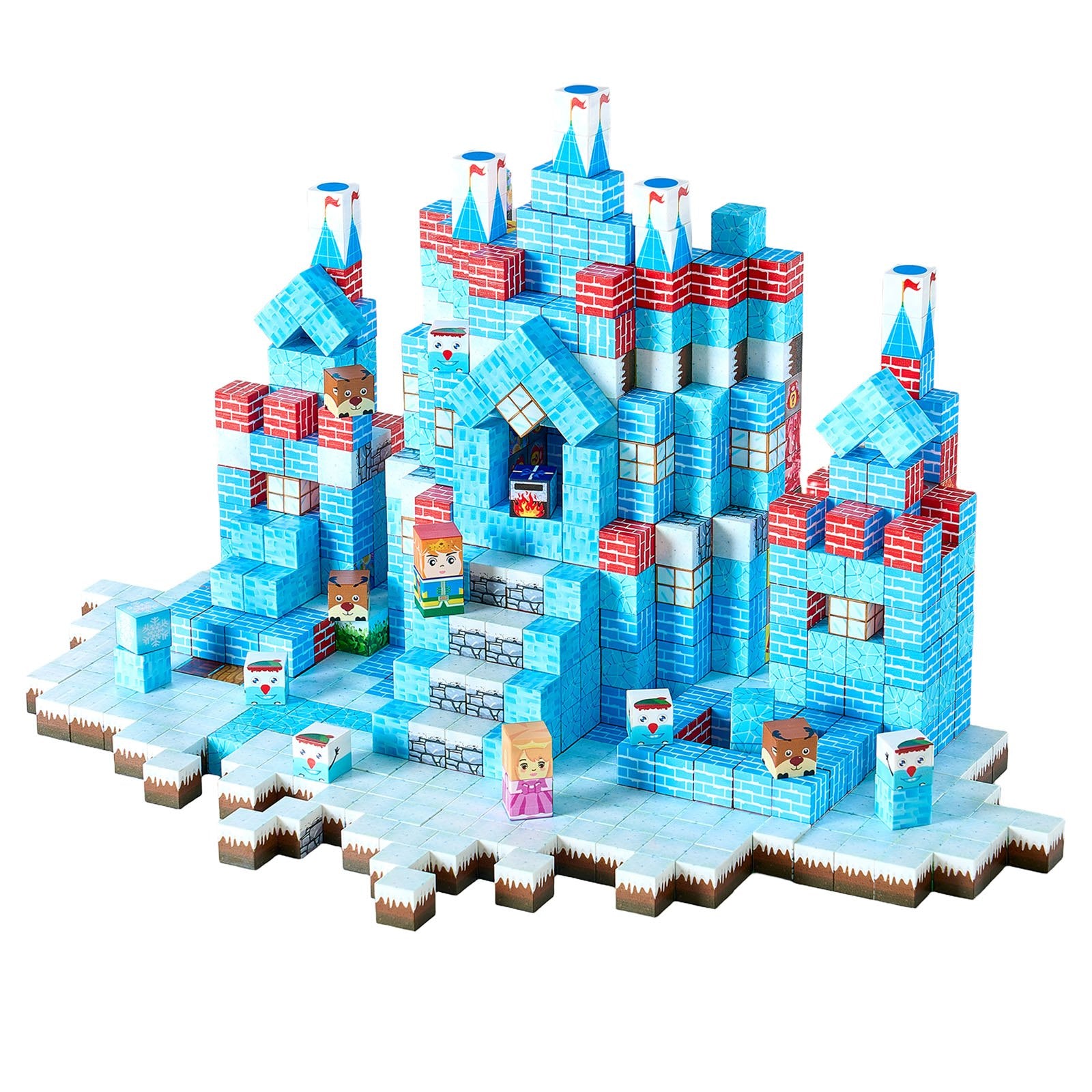 Magnetic Blocks, 150 PCS Glacier Castle Set, Magnetic Building Cubes for Kids, STEM Montessori Sensory Toys V952-CLKGNBBCCB10KYF3L001V0