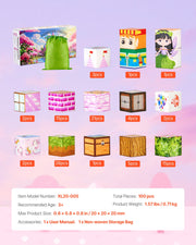 Magnetic Blocks, 100 PCS Princess Castle Set, Magnetic Building Cubes for Kids, STEM Montessori Sensory Toys V952-CLKGNBGZCB10F2AVW001V0