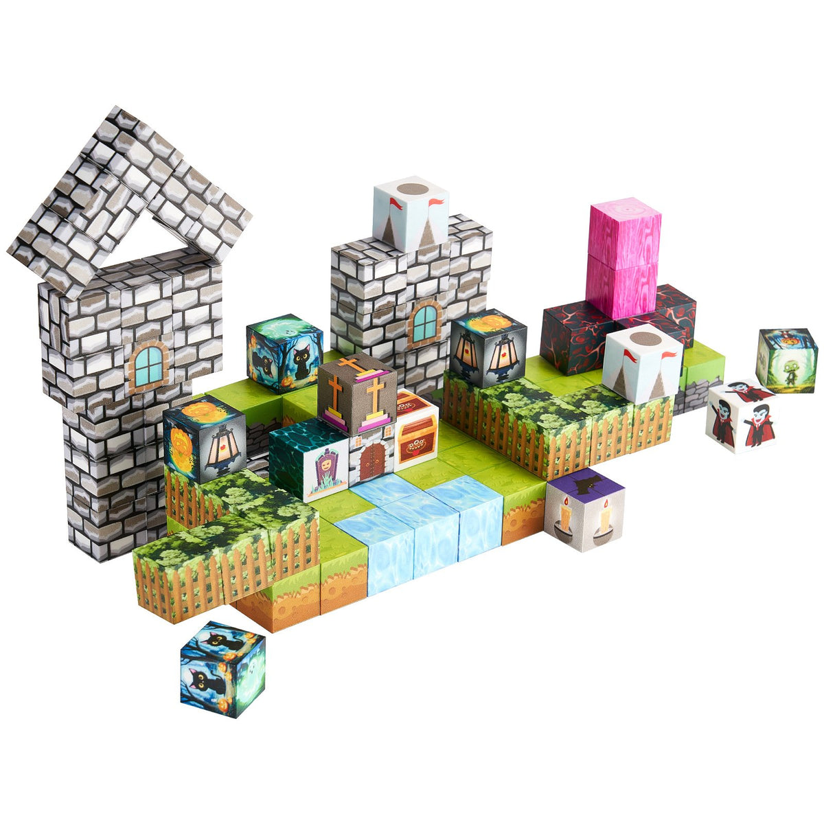 Magnetic Blocks, 100 PCS Cemetery Zombies Set, Magnetic Building Cubes for Kids, STEM Montessori Sensory Toys V952-CLKGNBMDJS10BURVH001V0