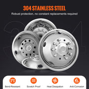 50cm 8 Lug Wheel Simulators, 304 Stainless Steel Wheel Simulator Kit with Mirror Polished Finish, 2 Front and V952-CLMNQ195YC4P6TQSZV0