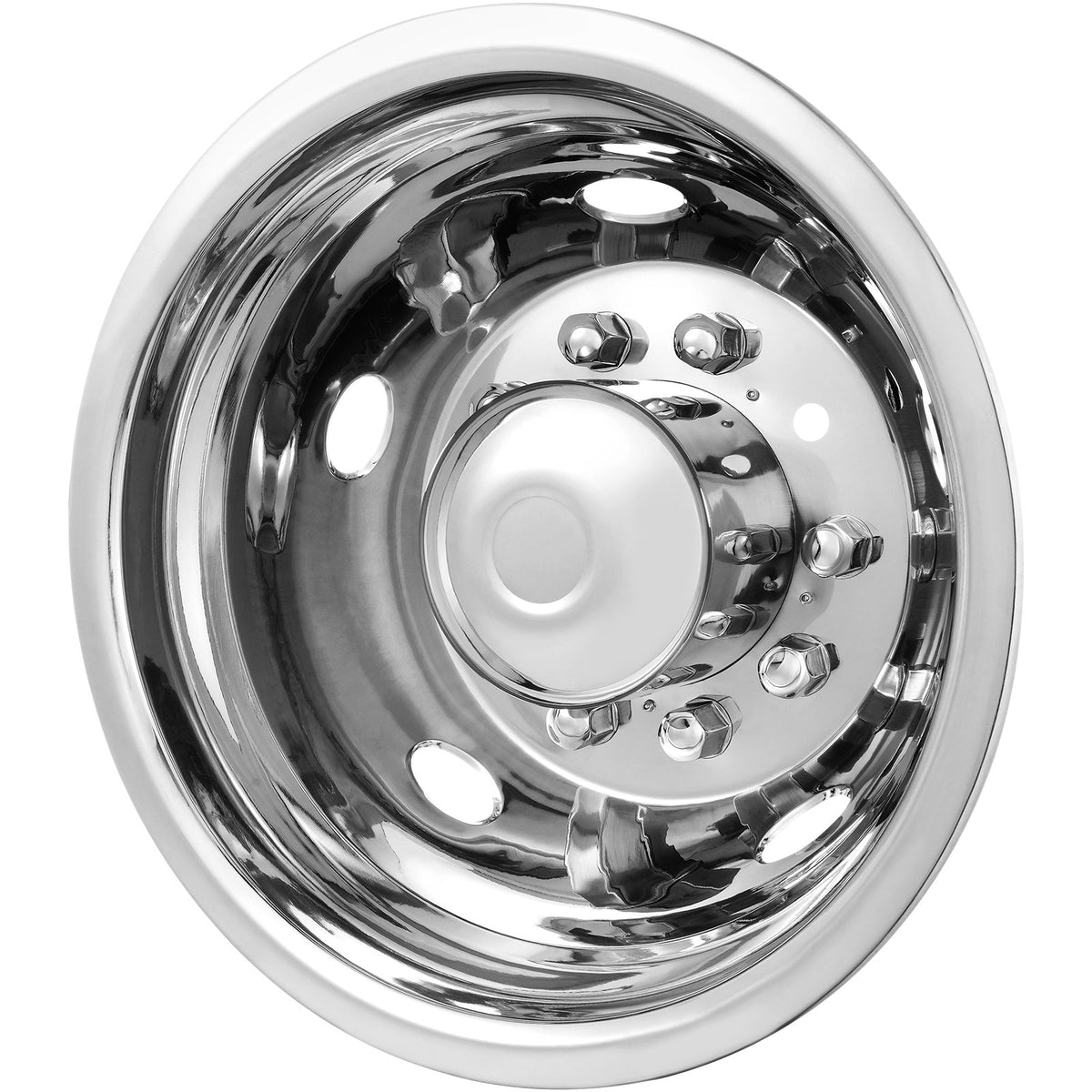 50cm 8 Lug Wheel Simulators, 304 Stainless Steel Wheel Simulator Kit with Mirror Polished Finish, 2 Front and V952-CLMNQ195YC4P6TQSZV0