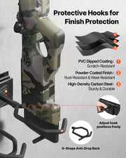 Indoor Gun Rack, Heavy Duty Steel, Wall Mount Rifle and Shotgun Rack, 8 Slots for Long Guns, Gun Display V952-CLQJJS8QW0007B6X8001V0
