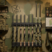 Indoor Gun Rack, Heavy Duty Steel, Wall Mount Rifle and Shotgun Rack, 8 Slots for Long Guns, Gun Display V952-CLQJJS8QW0007B6X8001V0