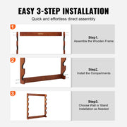 Gun Rack, Wood Gun Rack Wall Mount, Gun Display Rack holds 5 Rifles, Shotguns, 132 lb Heavy Duty Wall Storage V952-CLQJMZ000000PBDYFV0