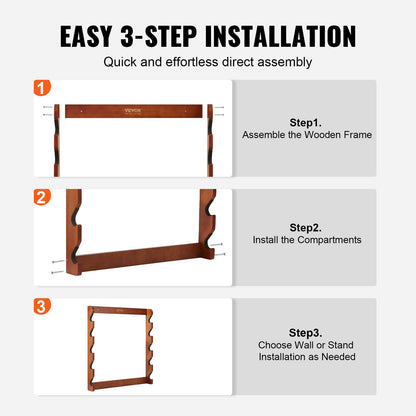 Gun Rack, Wood Gun Rack Wall Mount, Gun Display Rack holds 5 Rifles, Shotguns, 132 lb Heavy Duty Wall Storage V952-CLQJMZ000000PBDYFV0