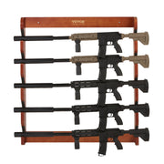 Gun Rack, Wood Gun Rack Wall Mount, Gun Display Rack holds 5 Rifles, Shotguns, 132 lb Heavy Duty Wall Storage V952-CLQJMZ000000PBDYFV0