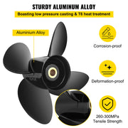 Outboard Propeller, Replace for OEM 3587522, 4-Blade 14 1/4"" x 19"" Pitch Aluminium Boat Propeller, V952-CLXJH41414X19DFBXV0