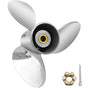 Outboard Propeller, Replace for OEM 3860709, 3-Blade 14.5"" x 21"" Pitch Steel Boat Propeller, Compatible V952-CLXJY31412X211DRFV0