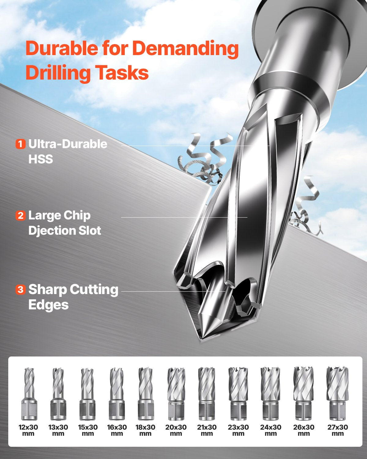 Magnetic Drill, 1400W Motor 1.6 in Boring Diameter, 2810 lbf Portable Electric Mag Drill Press, with 11 V952-CLZJP11J40MMIQMACV3