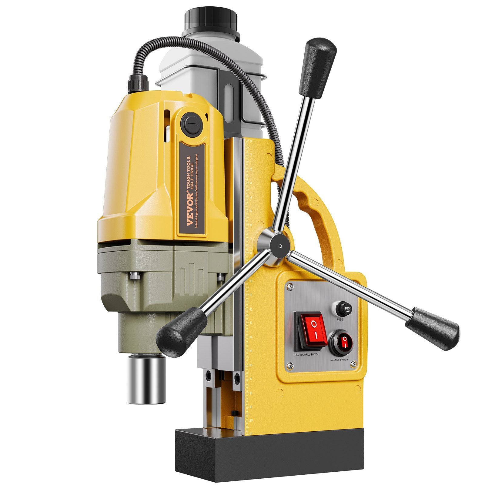 Magnetic Drill, 1400W Motor 1.6 in Boring Diameter, 2810 lbf Portable Electric Mag Drill Press, 800 RPM V952-CLZJPDJ40MMKUHBJ6V3