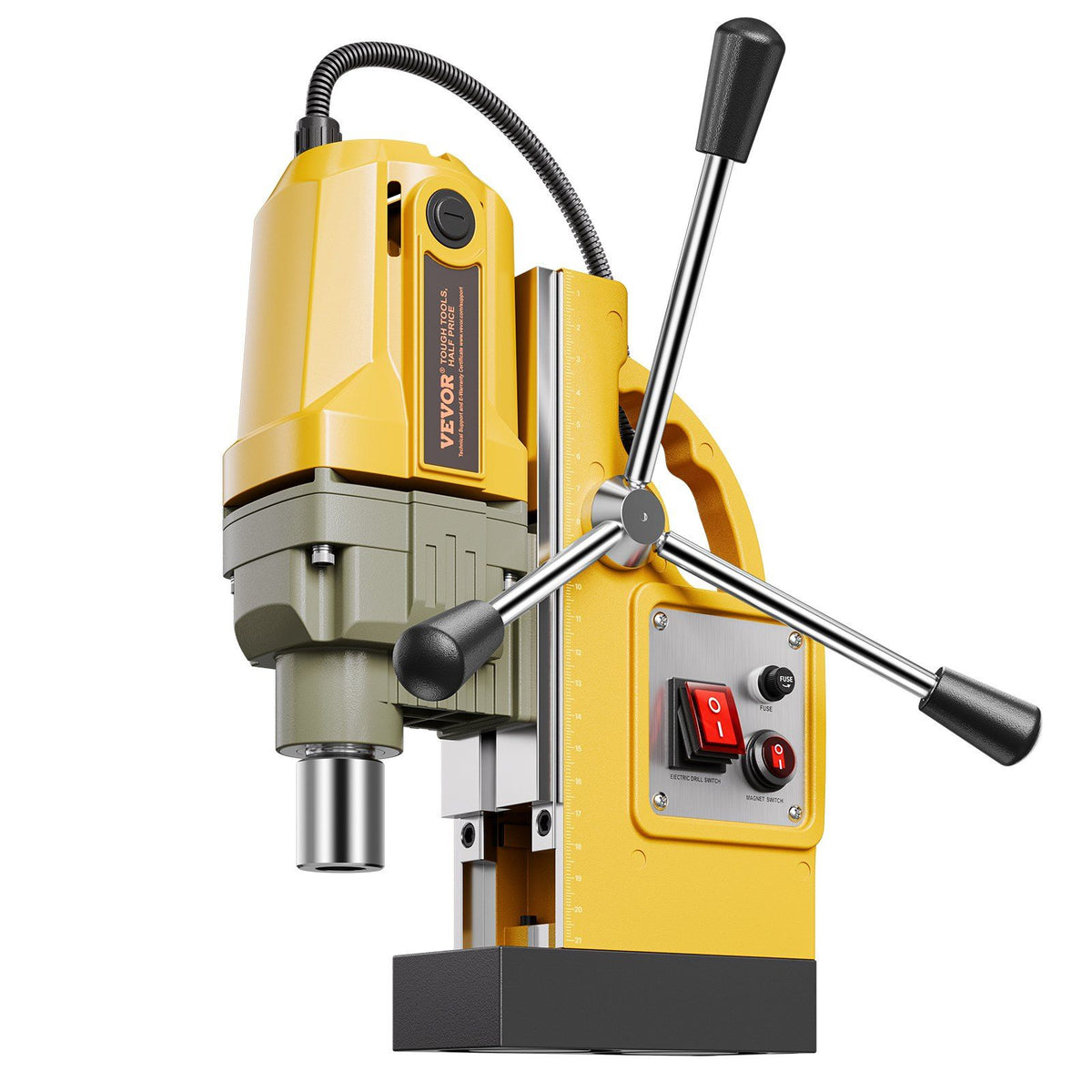 Magnetic Drill, 1400W Motor 1.6 in Boring Diameter, 2810 lbf Portable Electric Mag Drill Press, 800 RPM V952-CLZJPDJ40MMKUHBJ6V3