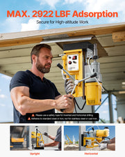 Magnetic Drill, 1400W Motor 2 in Boring Diameter, 2922 lbf Portable Electric Mag Drill Press, 0-750 RPM V952-CLZJPDJ50MMM8SYP4V3