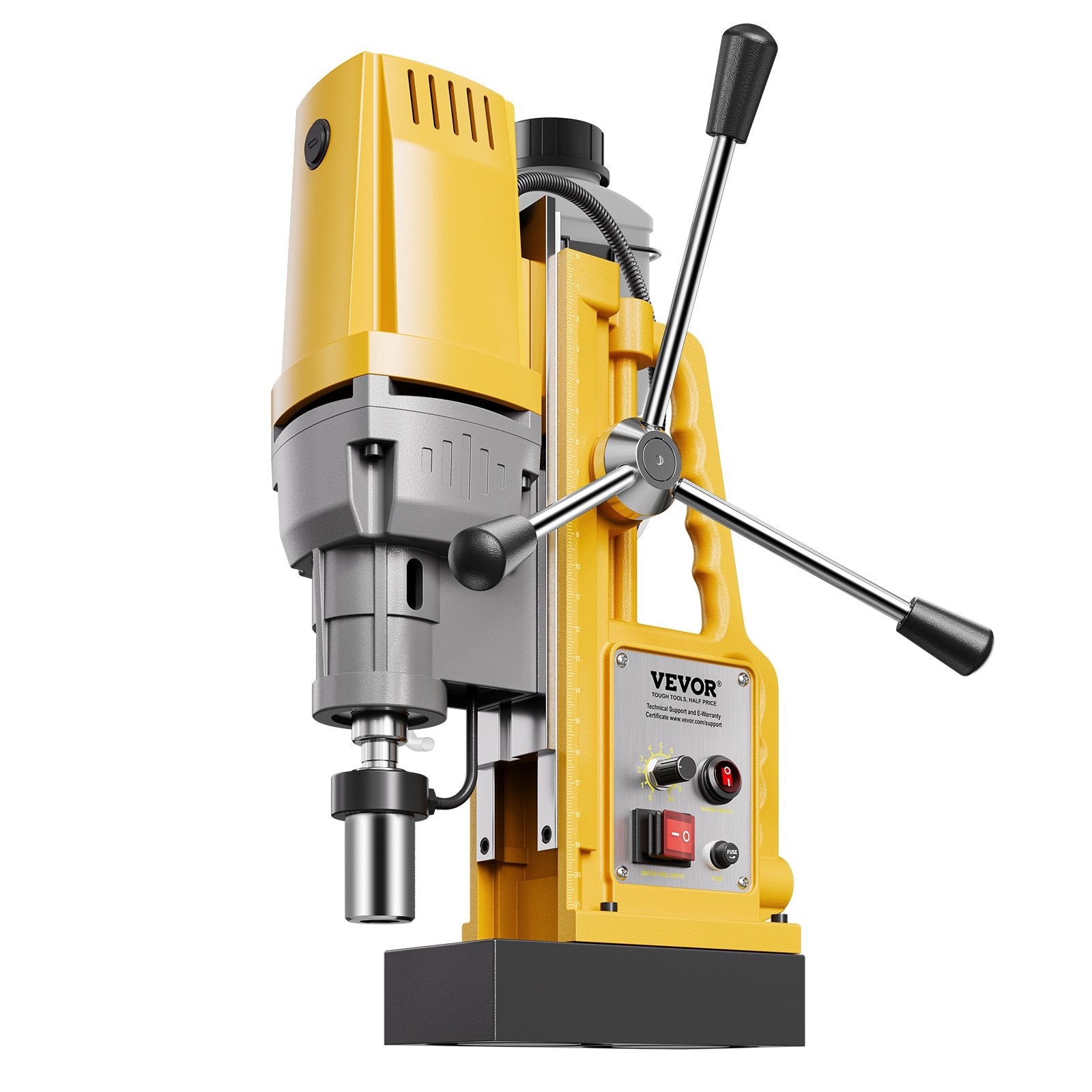 Magnetic Drill, 1400W Motor 2 in Boring Diameter, 2922 lbf Portable Electric Mag Drill Press, 0-750 RPM V952-CLZJPDJ50MMM8SYP4V3