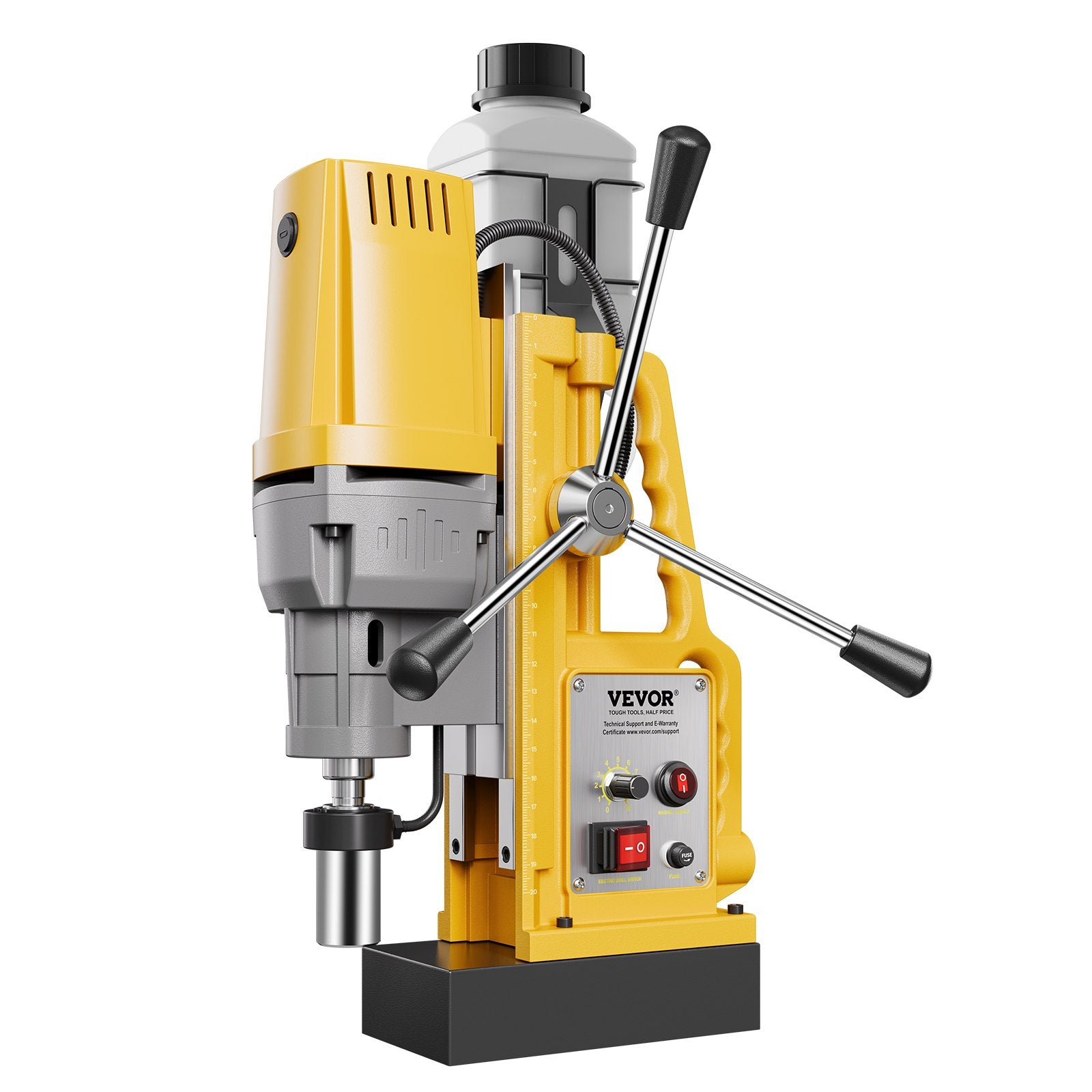 Magnetic Drill, 1400W Motor 2 in Boring Diameter, 2922 lbf Portable Electric Mag Drill Press, 0-750 RPM V952-CLZJPDJ50MMM8SYP4V3