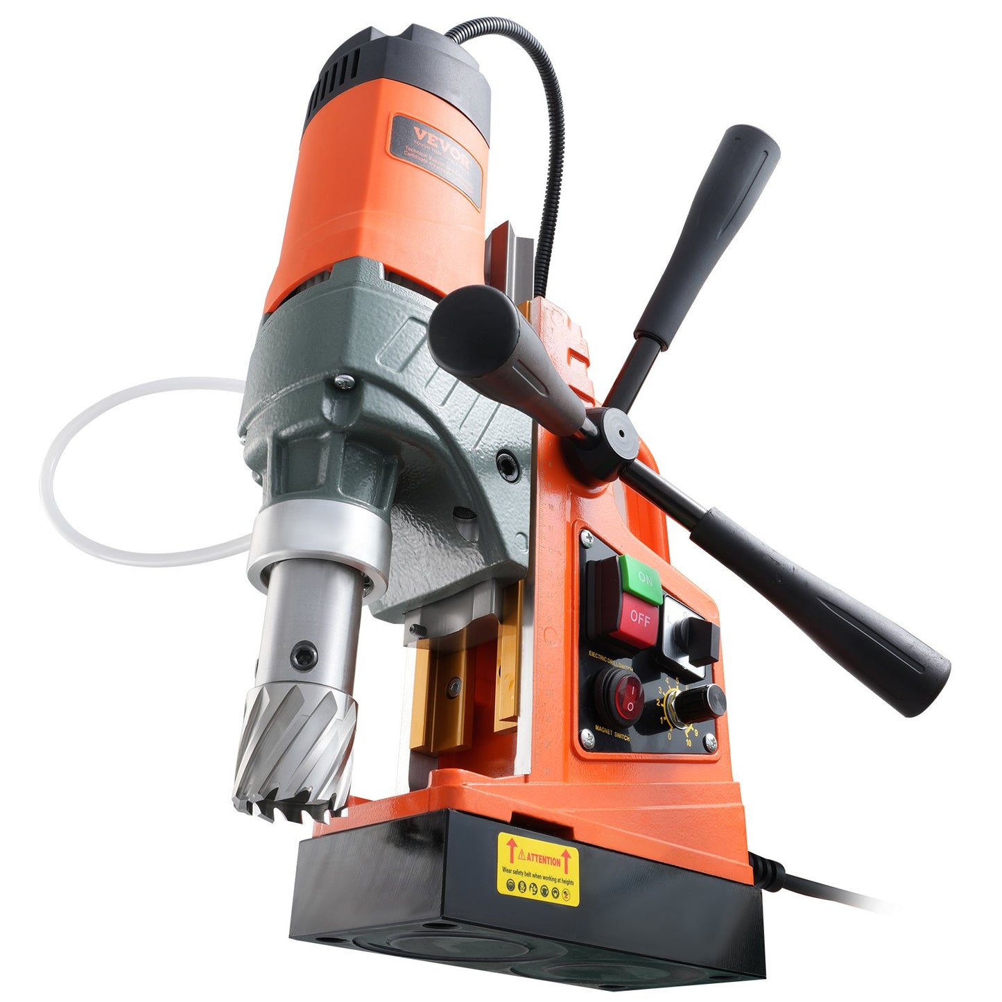 Magnetic Drill, 1450W Motor 1.6 in Boring Diameter, 2810 lbf Portable Electric Mag Drill Press, with 2 Coring V952-CLZTJ2J40MMMO8WSCV3