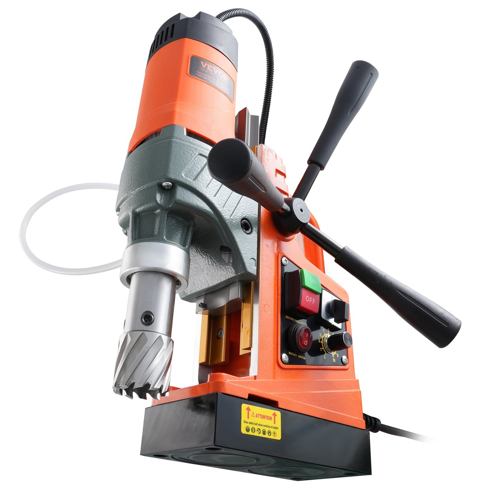 Magnetic Drill, 1450W Motor 1.6 in Boring Diameter, 2810 lbf Portable Electric Mag Drill Press, with 2 Coring V952-CLZTJ2J40MMMO8WSCV3
