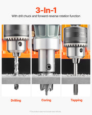 Magnetic Drill, 1450W Motor 2 in Boring Diameter, 2878 lbf Portable Electric Mag Drill Press, with 6 Coring V952-CLZTJ6JT50MMO3WWGV3