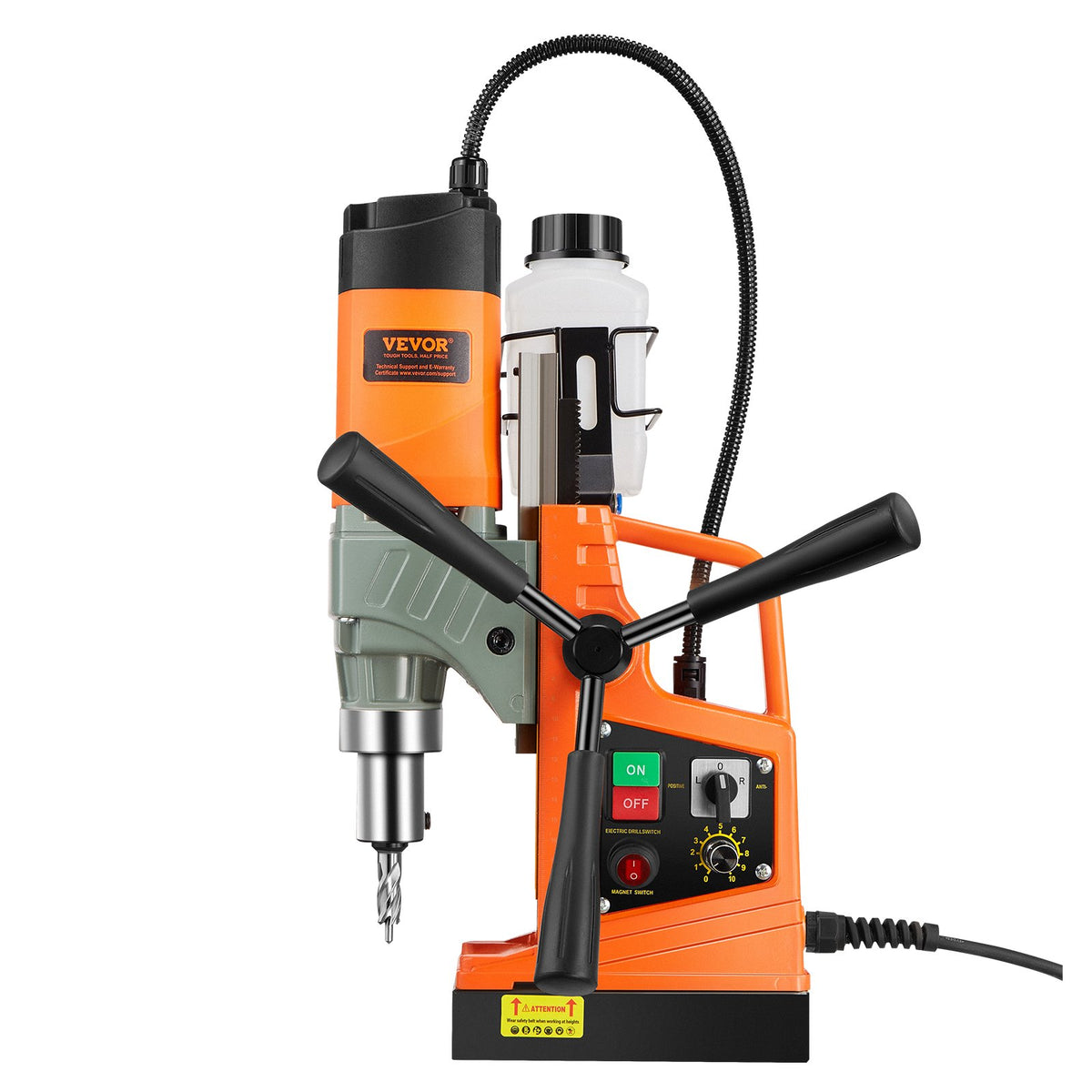 Magnetic Drill, 1450W Motor 2 in Boring Diameter, 2878 lbf Portable Electric Mag Drill Press, with 6 Coring V952-CLZTJ6JT50MMO3WWGV3