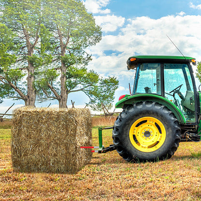 Hay Spear 32" Bale Spear 1350 lbs Capacity, Bale Spike Quick Attach Square Hay Bale Spears 1.4" Wide, Red V952-CM36X810-1350HS01V0
