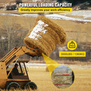 Pair Hay Spear 43" Bale Spear 3000 lbs Capacity, Bale Spike Quick Attach Square Hay Bale Spears 1 3/4", Red V952-CM45X1100-30002PCV0