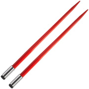 Pair Hay Spear 43" Bale Spear 3000 lbs Capacity, Bale Spike Quick Attach Square Hay Bale Spears 1 3/4", Red V952-CM45X1100-30002PCV0