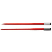 Pair Hay Spear 43" Bale Spear 3000 lbs Capacity, Bale Spike Quick Attach Square Hay Bale Spears 1 3/4", Red V952-CM45X1100-30002PCV0