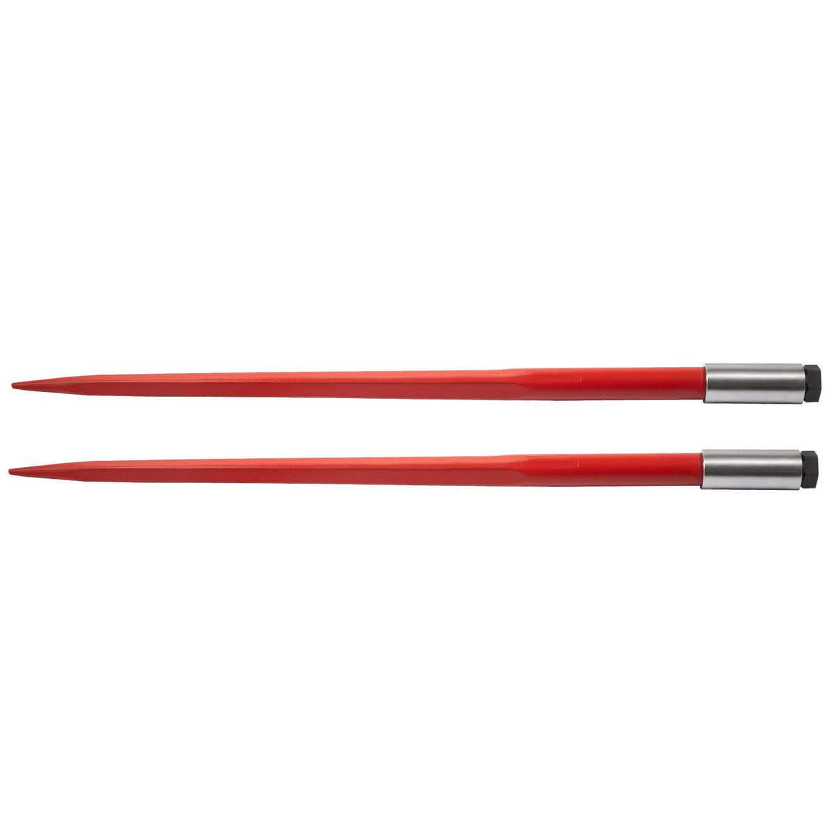 Pair Hay Spear 43" Bale Spear 3000 lbs Capacity, Bale Spike Quick Attach Square Hay Bale Spears 1 3/4", Red V952-CM45X1100-30002PCV0