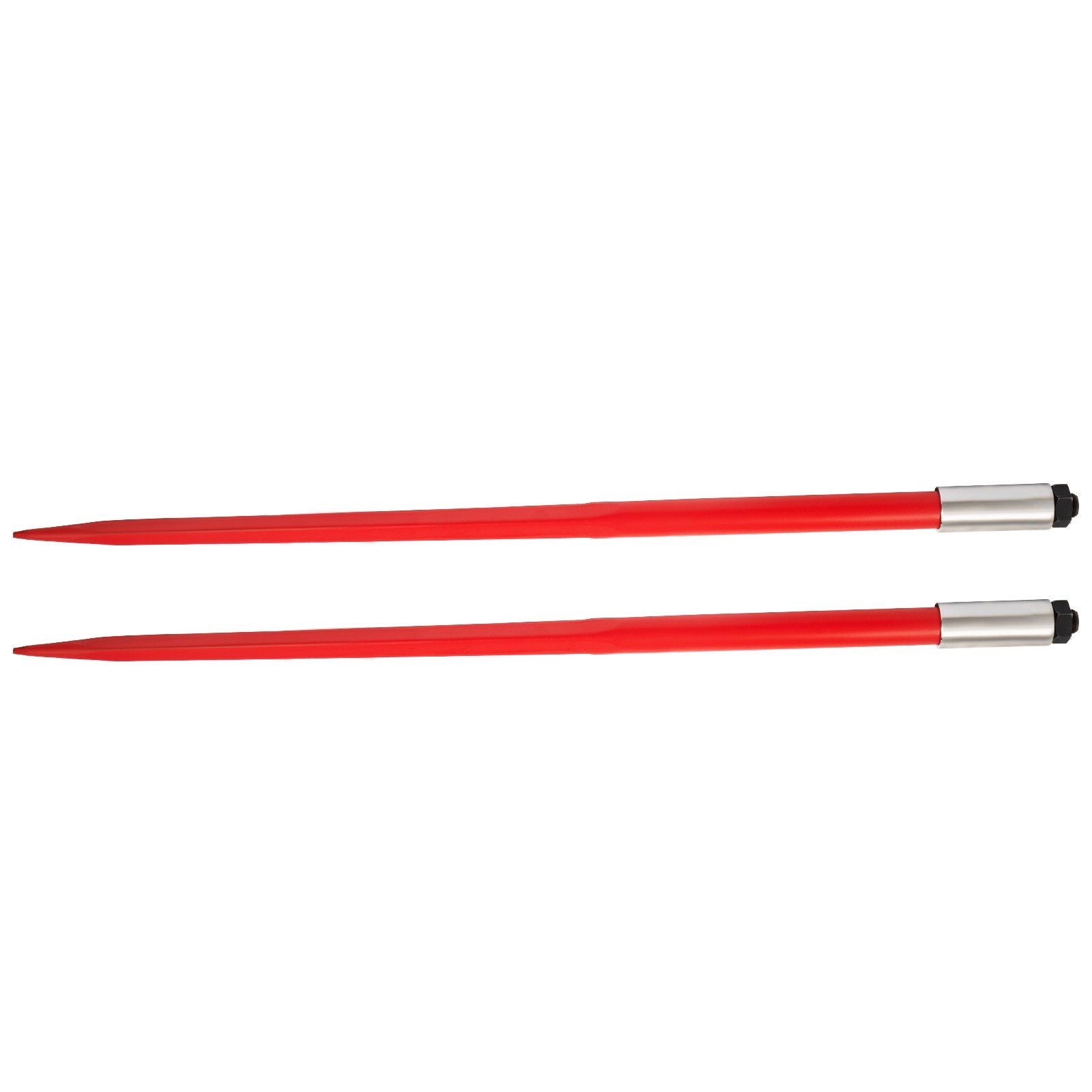 Pair Hay Spear 49" Bale Spear 3000 lbs Capacity, Bale Spike Quick Attach Square Hay Bale Spears 1 3/4", Red V952-CM45X1250-30002PCV0