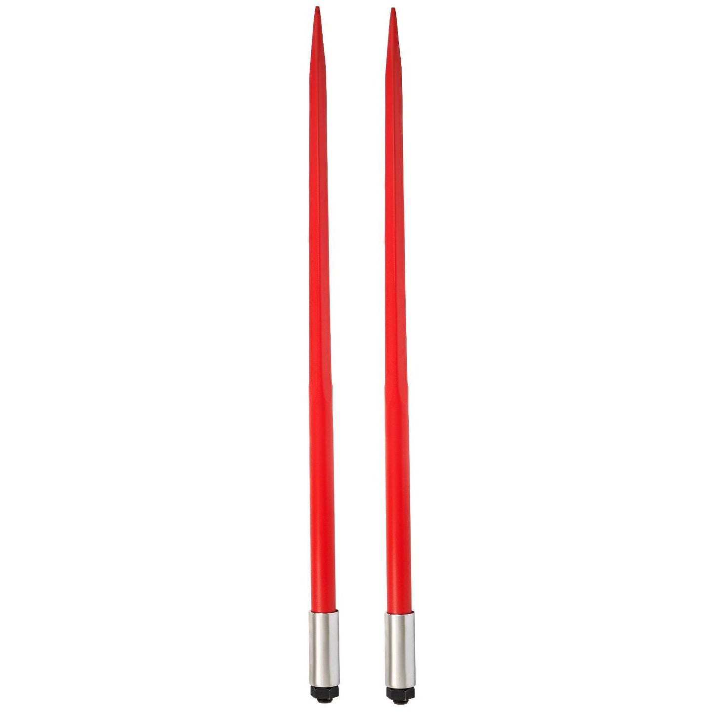 Pair Hay Spear 49" Bale Spear 3000 lbs Capacity, Bale Spike Quick Attach Square Hay Bale Spears 1 3/4", Red V952-CM45X1250-30002PCV0