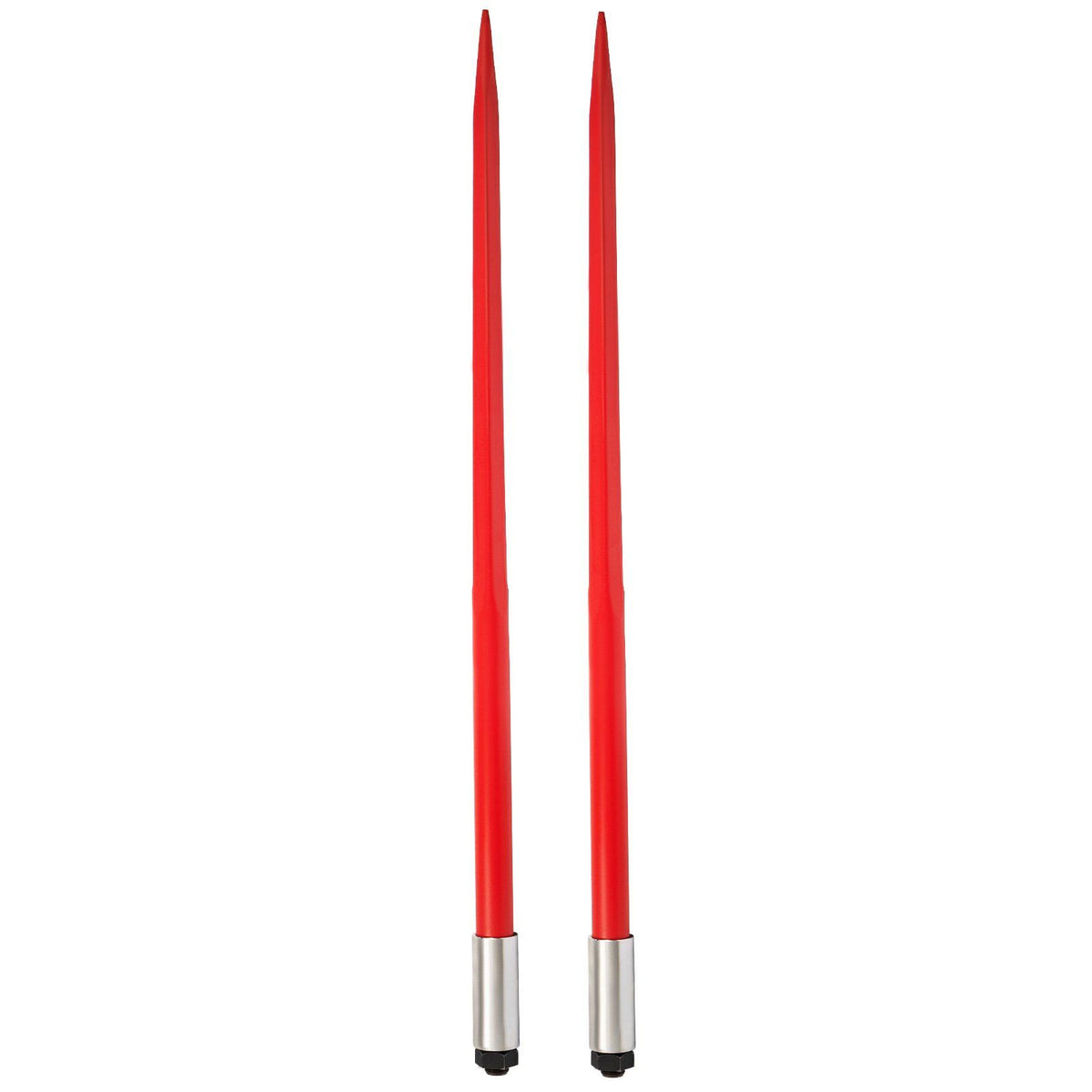 Pair Hay Spear 49" Bale Spear 3000 lbs Capacity, Bale Spike Quick Attach Square Hay Bale Spears 1 3/4", Red V952-CM45X1250-30002PCV0