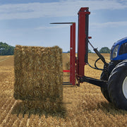 Hay Spear 49" Bale Spear 3000 lbs Capacity, Bale Spike Quick Attach Square Hay Bale Spears, Red Coated Bale V952-CM45X12503000DTT1V0