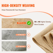 Burlap Fabric Roll, 355 mm x 45.7 m & 50 x 50 Density Wide Natural Burlap Fabric Rolls, Jute Fabric Burlap V952-CMBJ14INCHES3MBHIV0