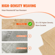 Burlap Fabric Roll, 1016 mm x 22.86 m & 50 x 50 Density Wide Natural Burlap Fabric Rolls, Jute Fabric Burlap V952-CMBJ40INCHESDJJN9V0