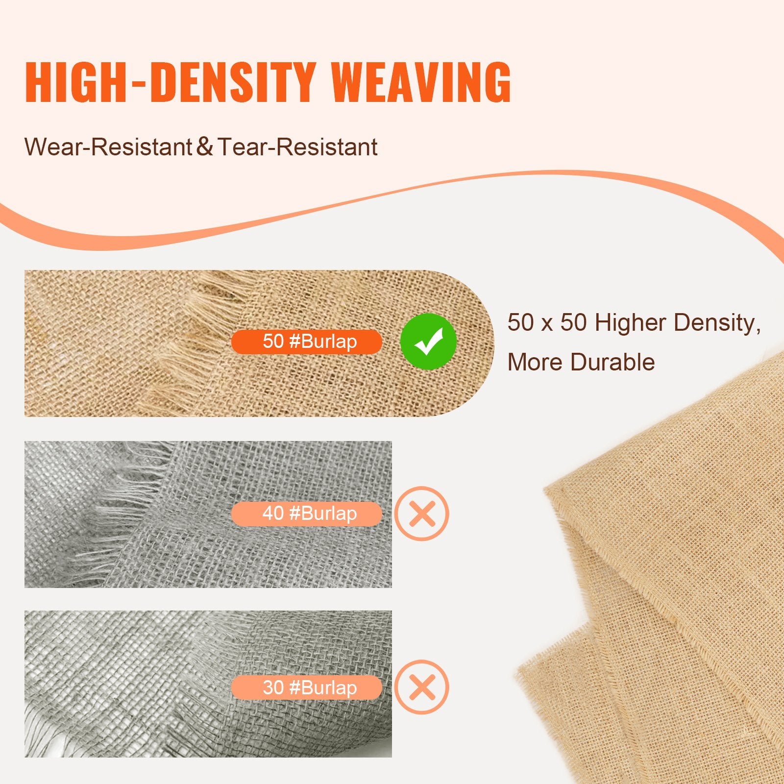 Burlap Fabric Roll Burlap Tree Wrap 1016 mm x 45.7 m for Crafts & Plants V952-CMBJ40INCHESIUNCVV0