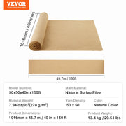 Burlap Fabric Roll Burlap Tree Wrap 1016 mm x 45.7 m for Crafts & Plants V952-CMBJ40INCHESIUNCVV0