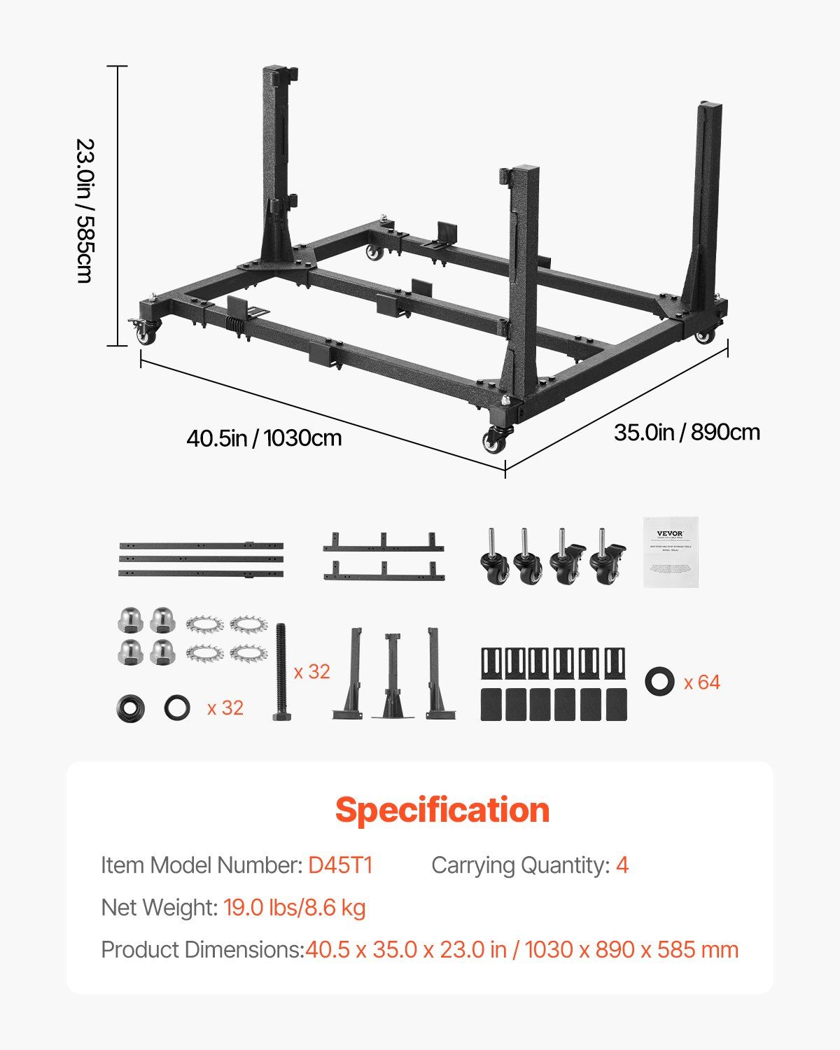 Jeep Door Storage Cart, 4 Doors Moveable Storage Cart Rack with Thickened Rubber Cushion, Sturdy Car Door V952-CMTCBPXCZ4PCBKV5WV0