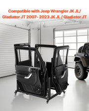 Jeep Door Storage Cart, 4 Doors Moveable Storage Cart Rack with Thickened Rubber Cushion, Sturdy Car Door V952-CMTCFXCZ4PCS2X886V0