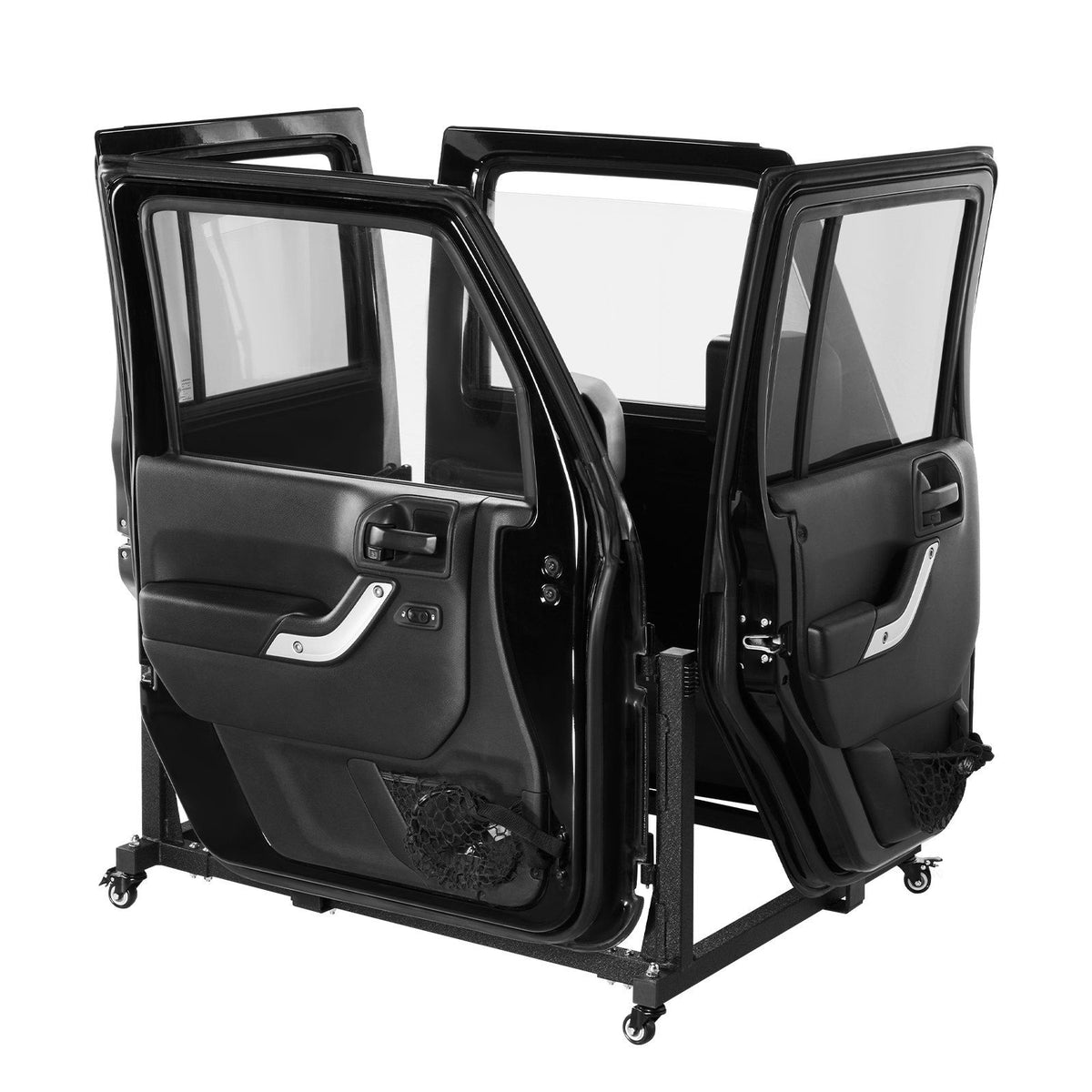 Jeep Door Storage Cart, 4 Doors Moveable Storage Cart Rack with Thickened Rubber Cushion, Sturdy Car Door V952-CMTCFXCZ4PCS2X886V0